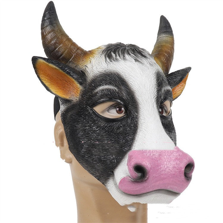 Easter Masquerade Latex Cow Half Face Mask