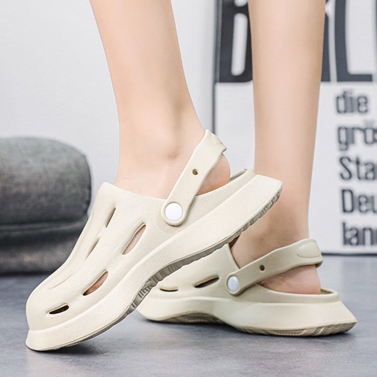 Fashion Clogs Shoes Summer Ankle-wrap Slippers Garden Beach Shoes