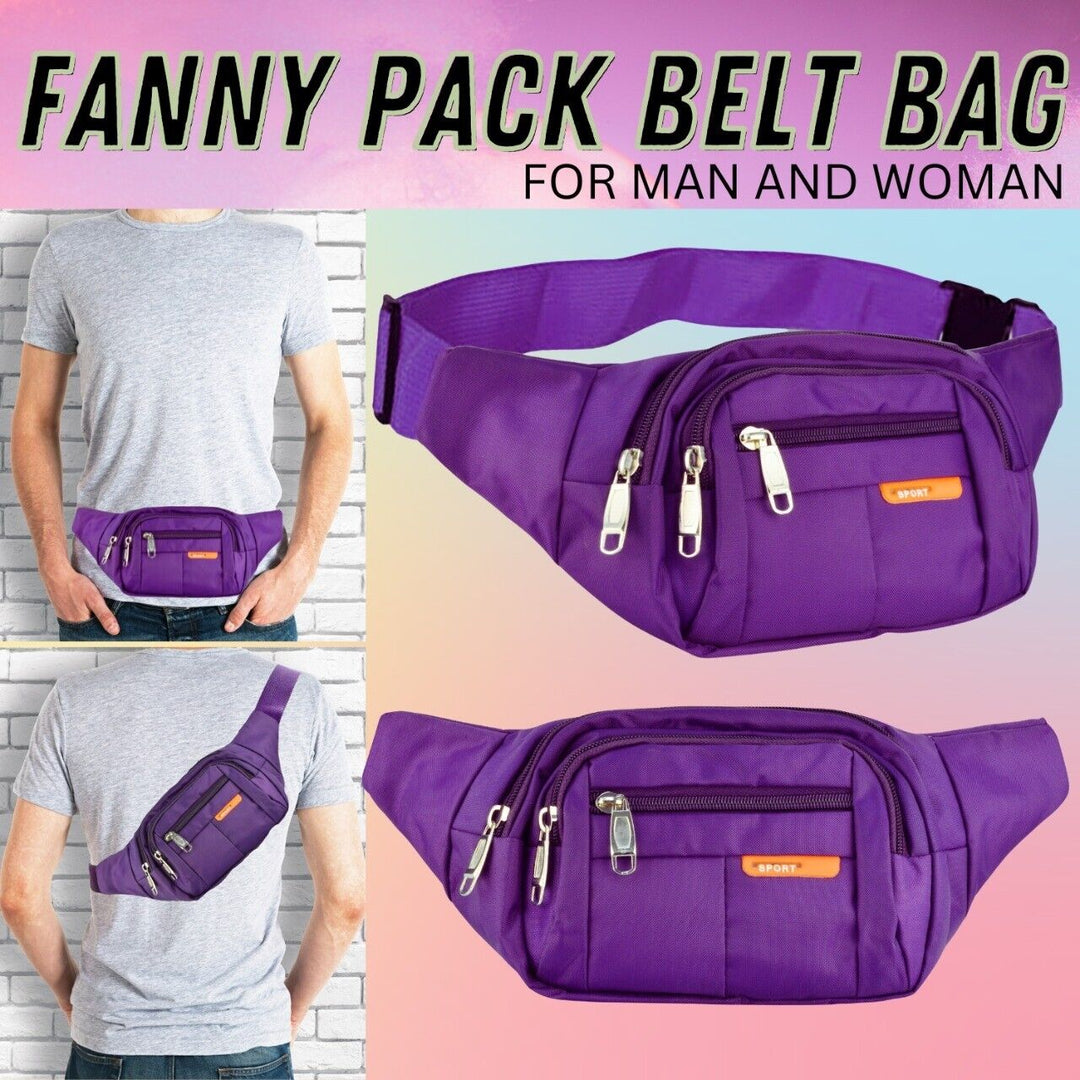 Men Women Fanny Pack Belt Waist Bag Cross Body Sling Shoulder Travel Sport Pouch
