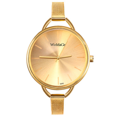 Women's Mesh Strap Watch With Large Dial