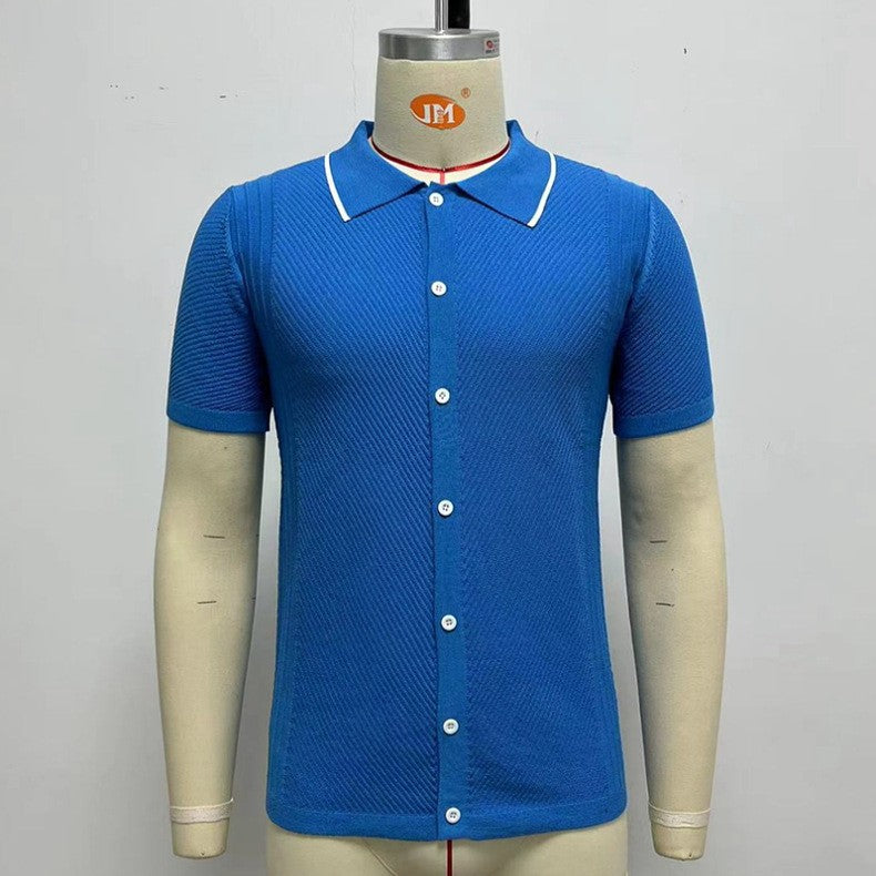 Men's Knitwear Solid Color Casual Business