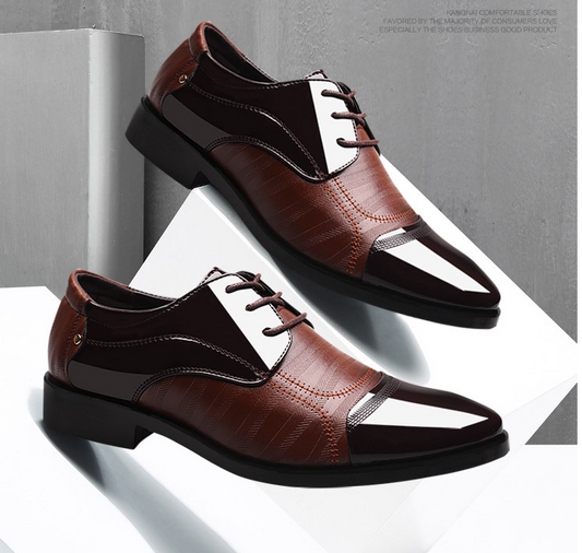 2021 summer new shoes men's business dress large size shoes fashion hundred tower wedding shoes