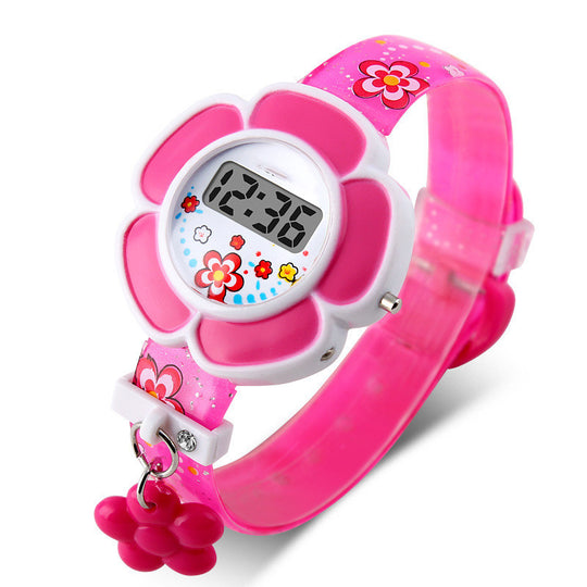 Men's And Women's Cute Fashion Flower-shaped Electronic Watch