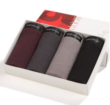 Four Gift Boxed Underwear Men's Boxer Briefs