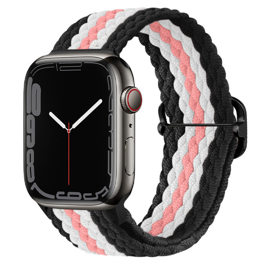 Apple Watch Watchband Adjustable Nylon Braided For Apple Watch7 Strap