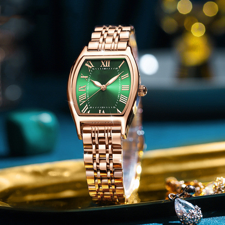 Women's Fashion Simple Rose Gold Steel Watch