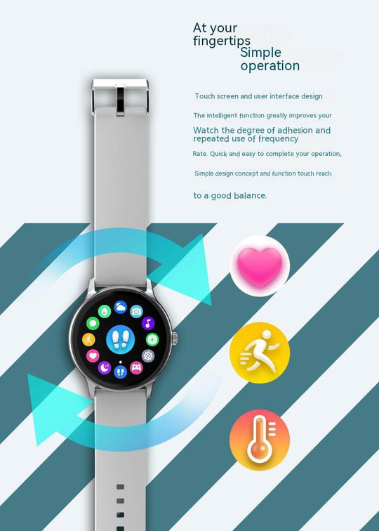 128-inch Blood Pressure Health Smart Watch