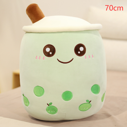Cute Fruit Drink Plush Stuffed Soft Strawberry Milk Tea Plush Boba Tea Cup Toy Bubble Tea Pillow Cushion Kids Gift