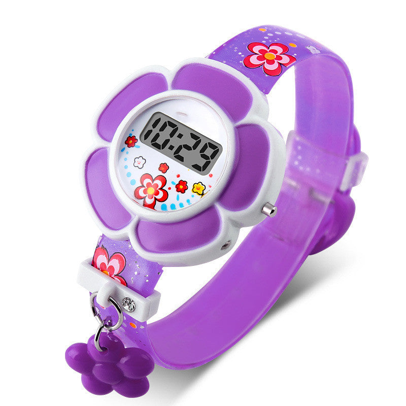 Men's And Women's Cute Fashion Flower-shaped Electronic Watch