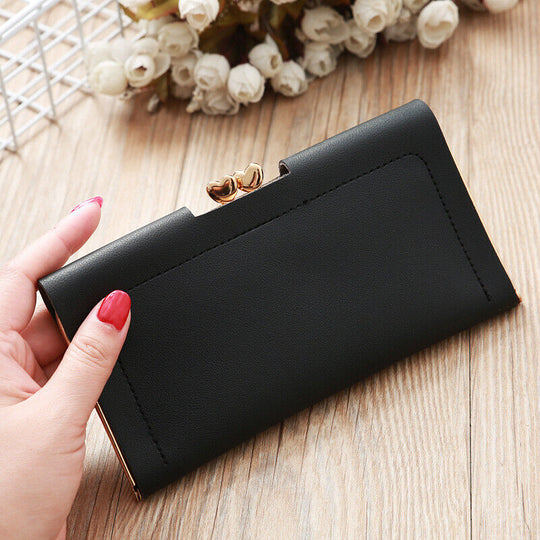 Women Short Small Money Purse Wallet Ladies PU Leather Folding Coin Card Holder