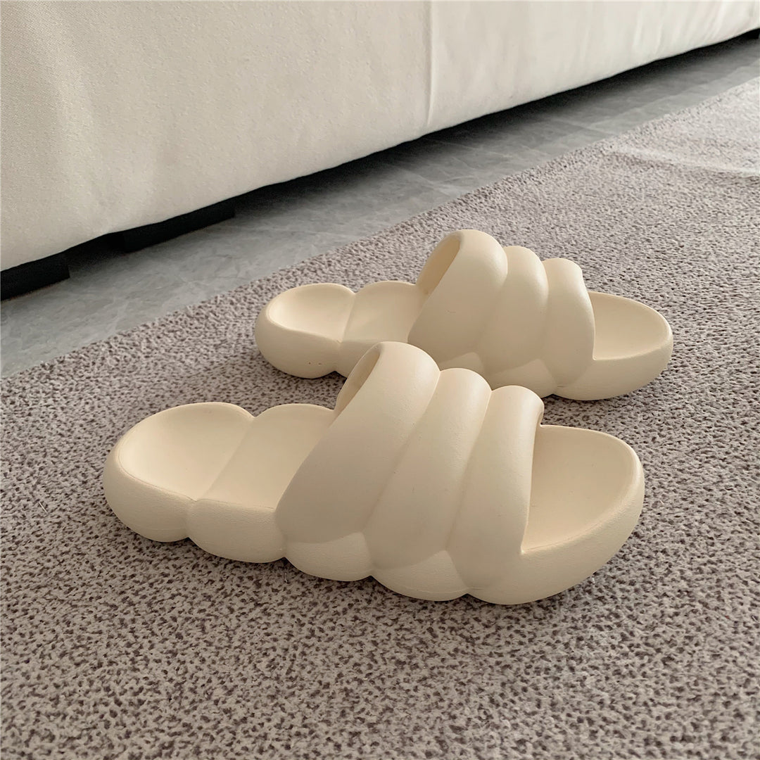 Solid Color Japanese Style Sandals And Slippers Non-slip Bath Bathroom Slippers