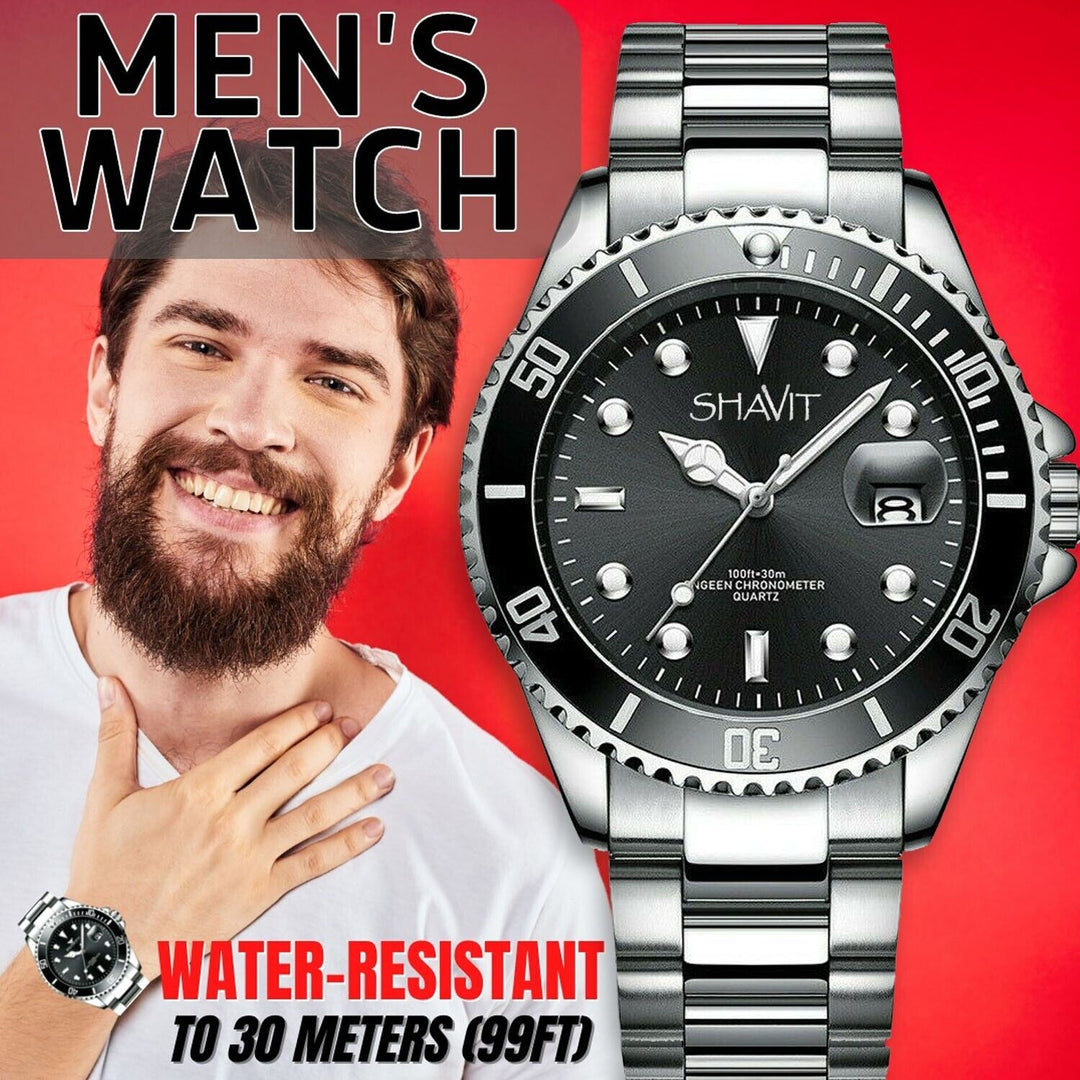 Men's Watch Classic Stainless Steel Quartz Luxury Wristwatch Relojes De Hombre