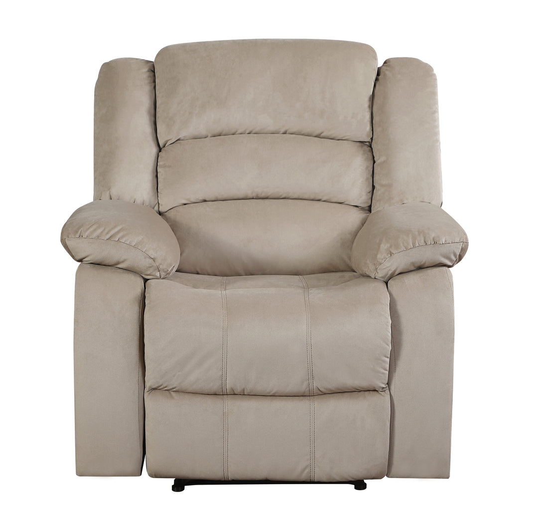 Global United Transitional Microfiber Fabric Recliner Chair